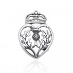 Speak bravery and honor ~ Sterling Silver Scottish Thistle Pin