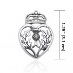 Speak bravery and honor ~ Sterling Silver Scottish Thistle Pin