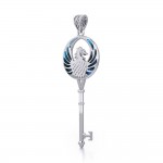 Phoenix Spiritual Enchantment Key Silver Pendant