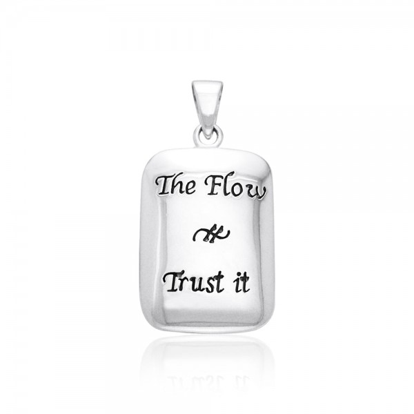 Empowering Words The Flow Trust It Pendentif argent
