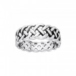 Everything eternally rolls the wheel of being ~ Celtic Knotwork Sterling Silver Ring