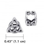 Believe in the Holy Triplicities ~ Celtic Knotwork Trinity Sterling Silver Bead