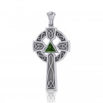 Celtic Knot AA Recovery Cross Silver Pendant