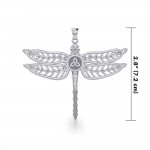 The Celtic Dragonfly with Trinity Knot Silver Pendant