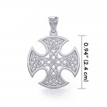 Celtic Knotwork Still Center Silver Pendant
