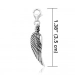 Angel Wing Silver Clip Charme