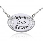 Empowering Words Infinite Power Silver Necklace