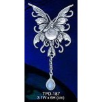 Fly under the Moonlight with the Bubble Rider Fairy Sterling Silver Pendant by Amy Brown