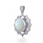 Chakra Silver Pendant with Large Stone