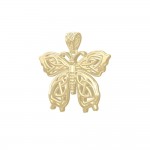 Celtic Butterfly Solid Gold Pendant