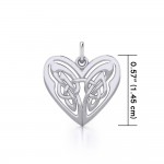 Eternal Heart Celtic Knots Silver Charm