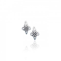 Celtic Knotwork Silver Earrings 