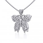 Celtic Butterfly Silver Pendant