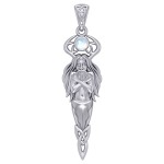 God Cernunnos Silver pendant with Gem