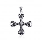 Pendentif en argent de la Croix de l’Esprit à nœud celtique
