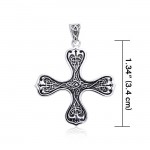 Celtic Knotwork Cross of the Spirit Silver Pendant