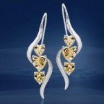 3 Heart Gemstone Earrings
