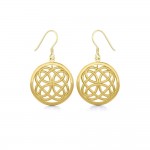 Celtic Knotwork Solid Gold Earrings