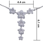 Plumeria - Hawaii National Flower Silver Necklace