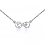 Infinity Cat Silver Necklace