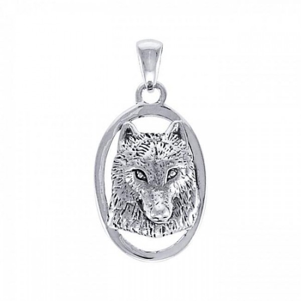 Sterling Silver Wolf Pendant by Ted Andrews