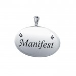 Empowering Words Manifest Silver Pendant