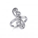 Modern Abstract Silver Ring