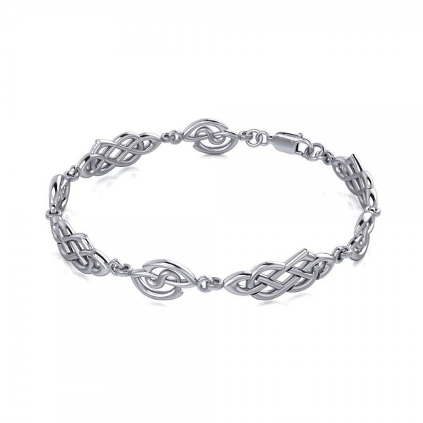 Un bracelet en argent sterling lié sans limite ~ Celtic Knotwork
