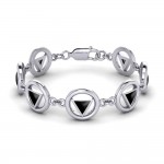 AA Symbol Silver Bracelet