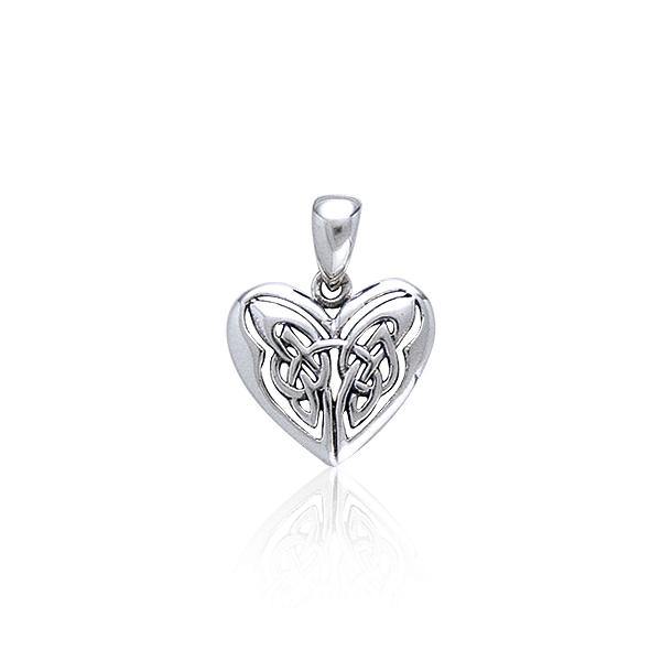 Eternal Heart Celtic Knotwork Silver Pendant