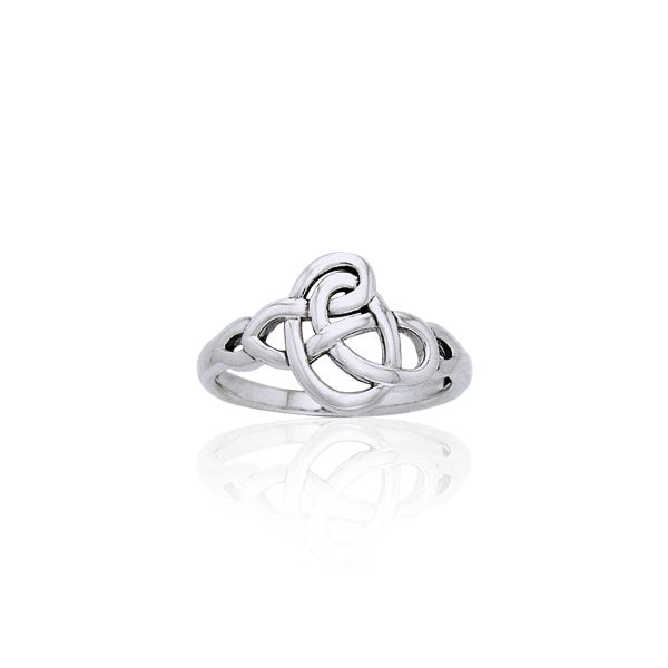 Modern Celtic Knotwork Silver Ring