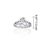 Modern Celtic Knotwork Silver Ring
