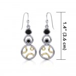 Boucles d’oreilles Black Magic Stacked Circle Silver & Gold