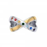 Start your journey towards healing  Sterling Silver Jewelry Chakra Gems Ring with 14k gold vermeil