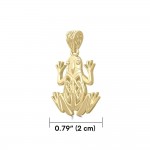 Celtic Frog Solid Gold Pendant