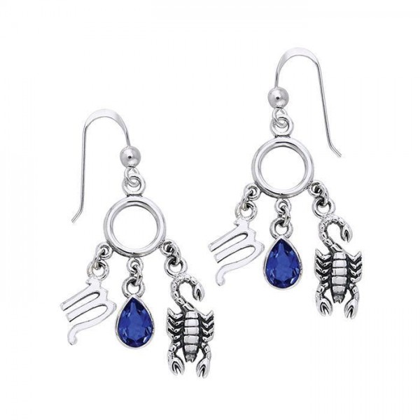 Scorpio Silver Astrology Earrings