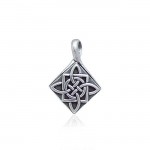 Celtic Spirits Quaternary Knot Silver Pendant