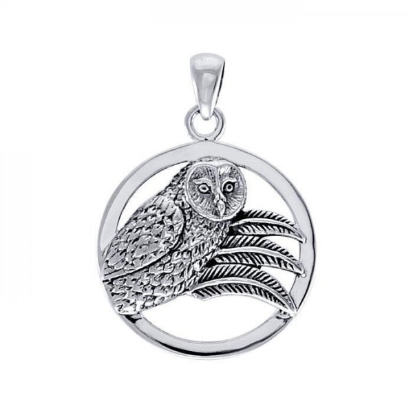 Sterling Silver Owl Pendant by Ted Andrews