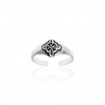 Celtic Four Point Quaternary Knot Silver Toe Ring