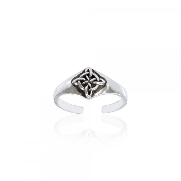 Celtic Four Point Quaternary Knot Silver Toe Ring