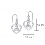 Celtic Heart Trinity Knot Earrings