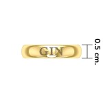 GIN Gold Vermeil Plate on Silver Band Ring