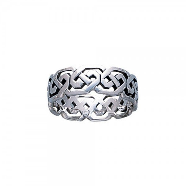 We are born  to live in eternity ~ Celtic Knotwork Sterling Silver Ring