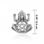 Frog Pentagram Silver Pendant