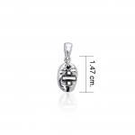 Divided by Coffee Bean Silver Pendant