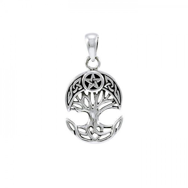 Celtic Knot Moon L’arbre étoilé de la vie Pendentif