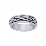 The weave of endless journey ~ Celtic Knotwork Sterling Silver Spinner Ring