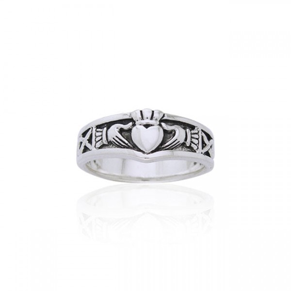 Celtic Claddagh Silver Ring