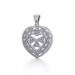 Celtic Heart Triquetra Knot Pendant