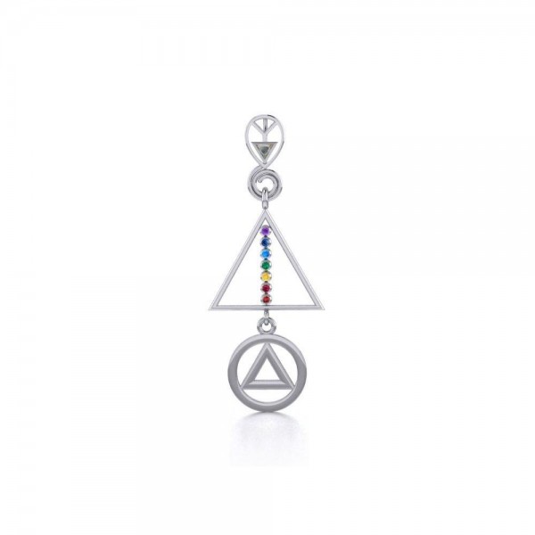 Recovery Chakra Silver Pendant with Gemstone